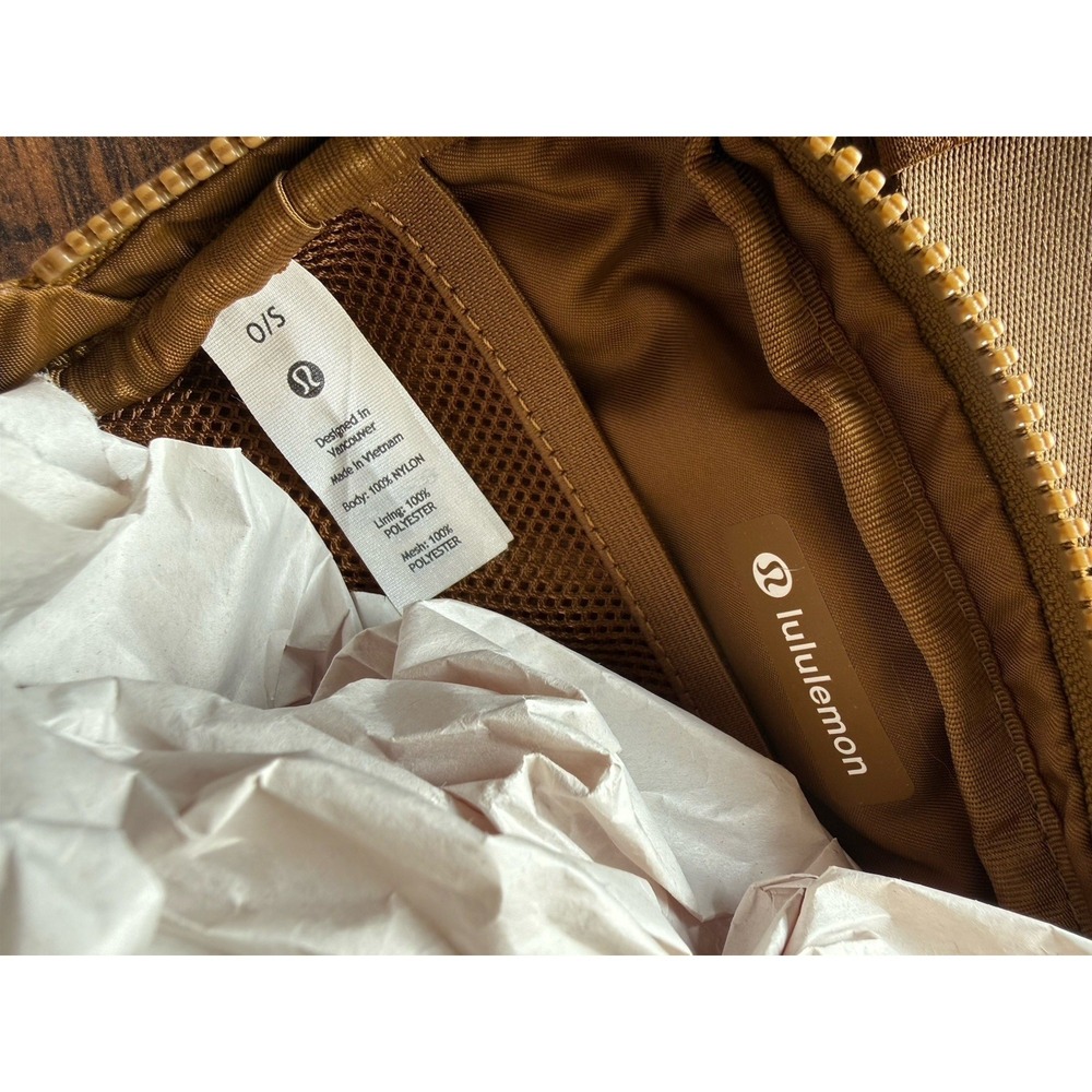Lululemon Everywhere Belt Bag Burnt Caramel Nylon Crossbody Fanny Pack 1L Brown - Picture 5 of 9